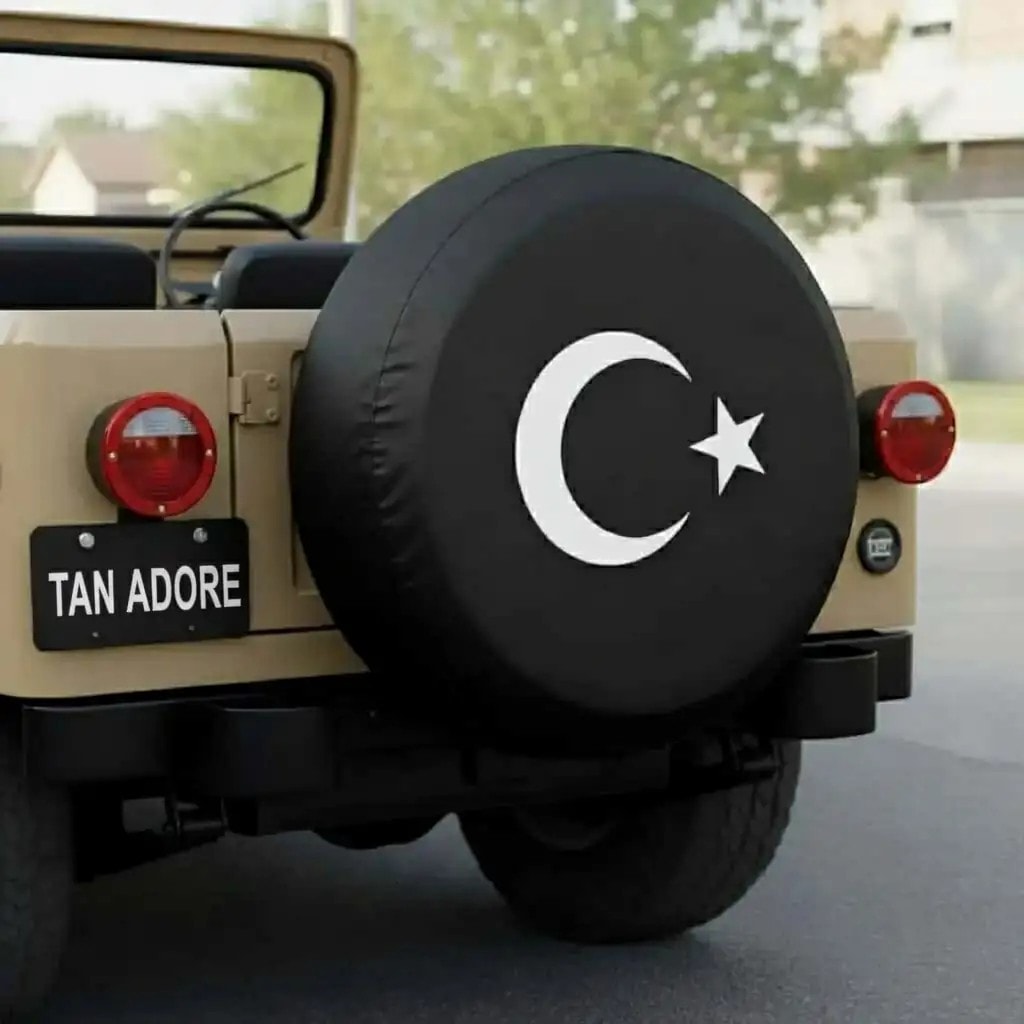 Ay Yıldız Tasarımlı Stepne Kılıfı
